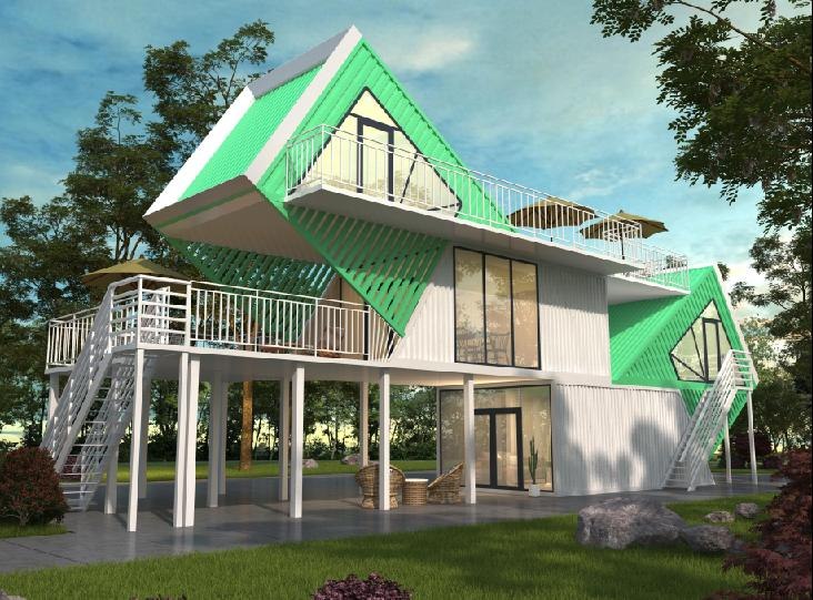 Architectural concept for a modular guest accommodation